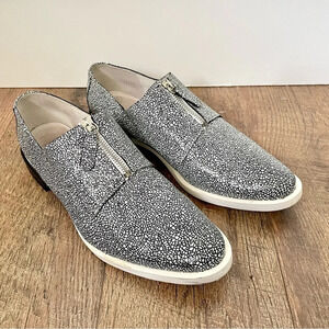 Miista London Speckled Zip Up Loafer Shoes
